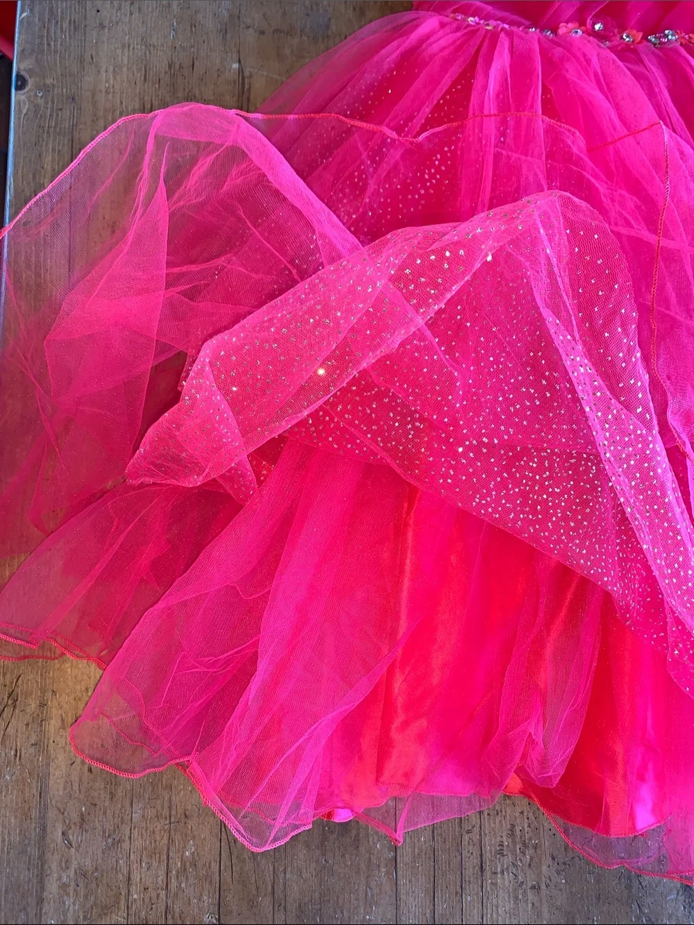 Sparkle Hot Pink Tulle Party Dress for Kids